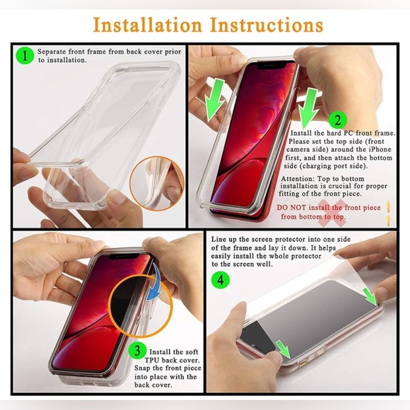 New! iPhone X/XS clear case with screen protection cover! - Picture 3 of 3
